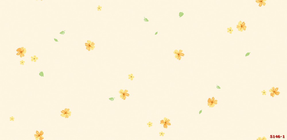 Giấy dán tường hoa vàng phòng trẻ em 5146-1